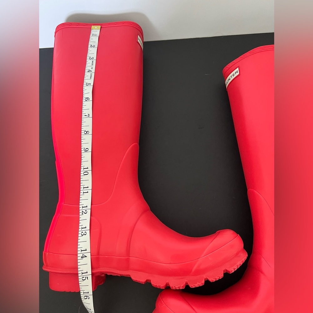 RARE COLOR Women’s HUNTER Original Tall Matte Boots with racer stripe on back💗 - Picture 5 of 12
